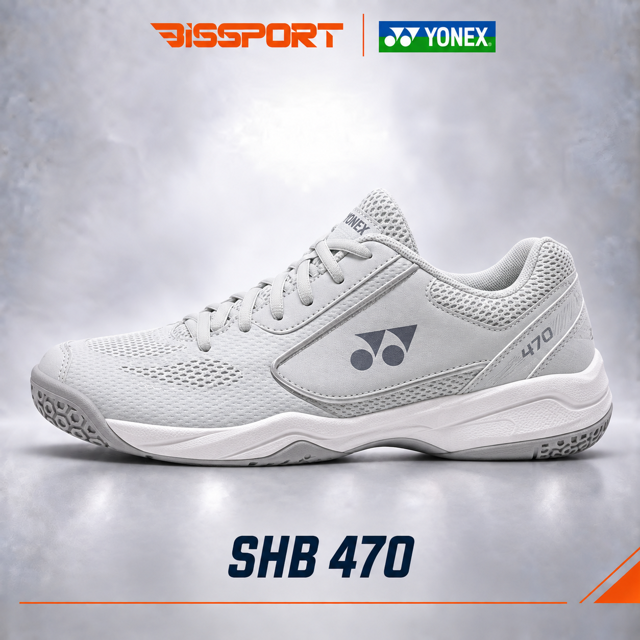 Giày Cầu Lông Yonex SHB470CR Xanh Xám Chính Hãng - Nhẹ Nhàng - Đế Tổ Ong Siêu Bám - Bám Mọi Sàn - Ổn Định
