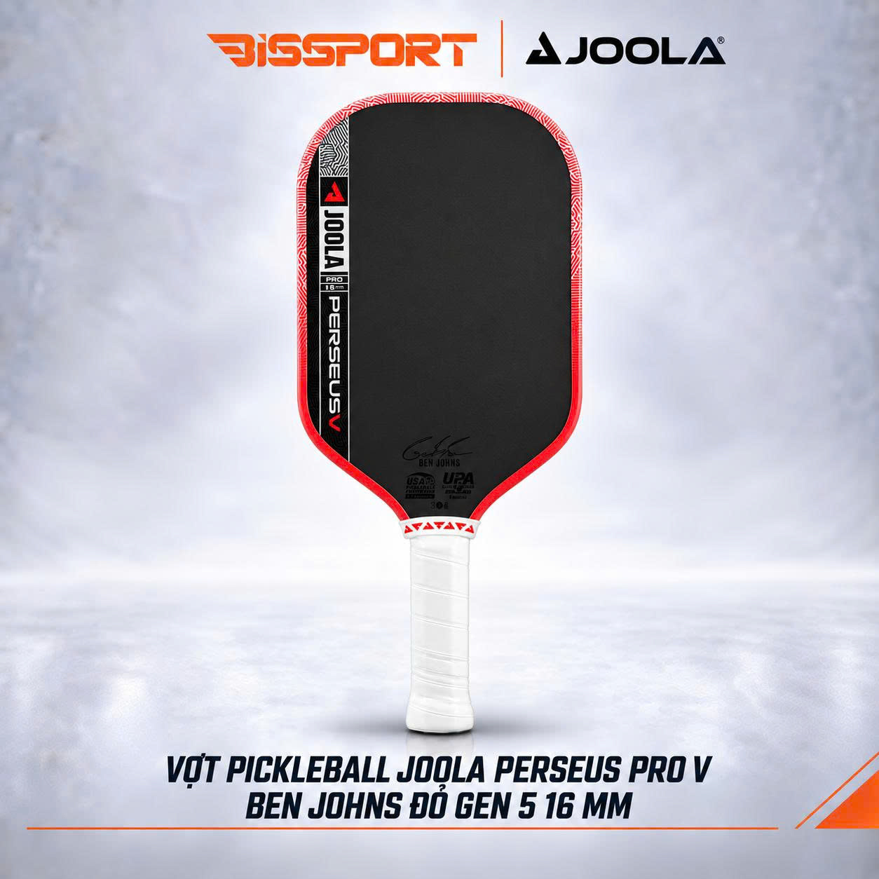 Vợt Pickleball Joola Perseus Gen 5 Ben John Đỏ Chính Hãng - Sức Đánh Mạnh Mẽ - Độ Chuẩn Xác Cao - Kiểm Soát Chắc Chắn