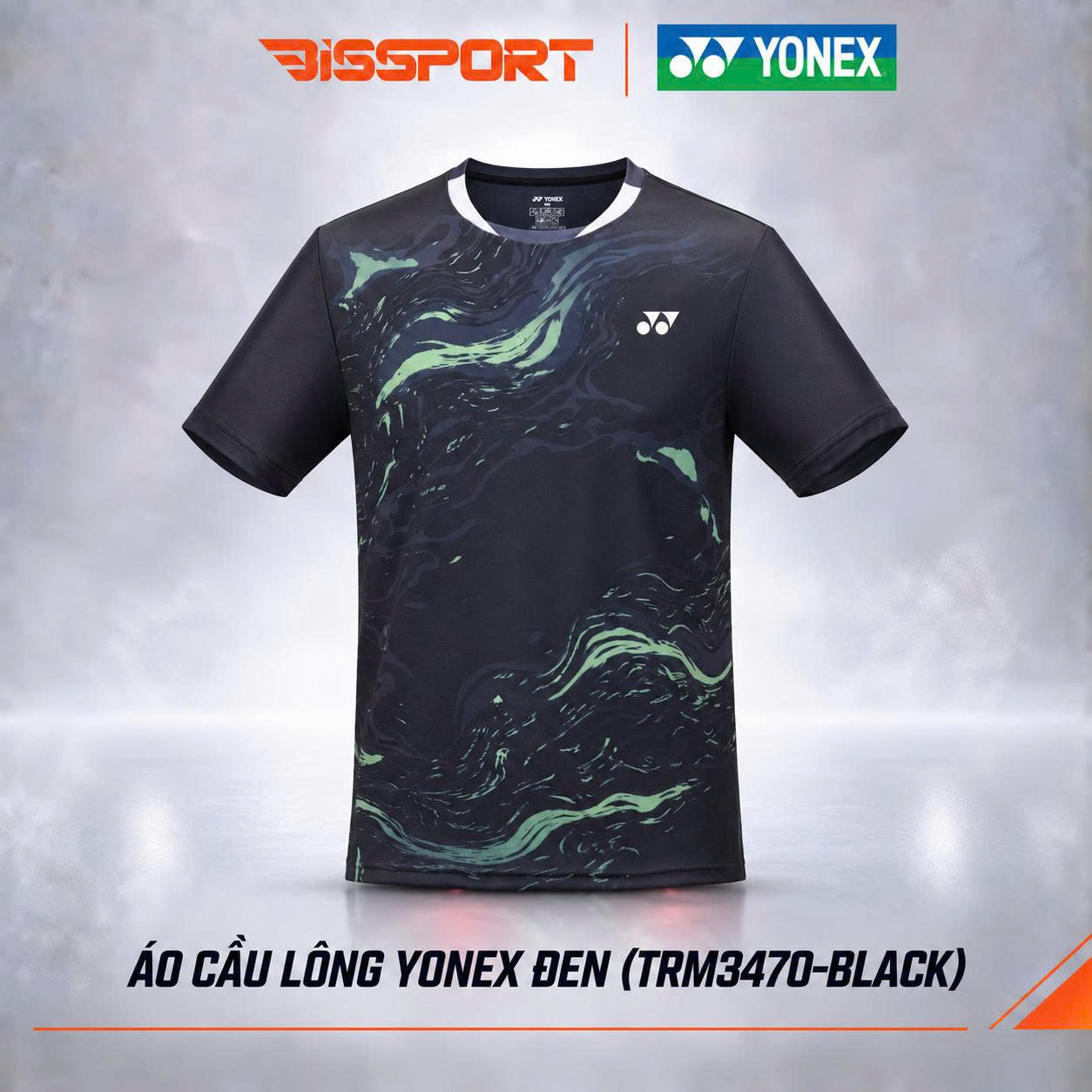Áo Thể Thao Cầu Lông Yonex Đen (TRM3470-BKZZZZ) Chính Hãng - Thoáng Khí Nhanh Khô - Co Giản 4 Chiều - Bền Bỉ