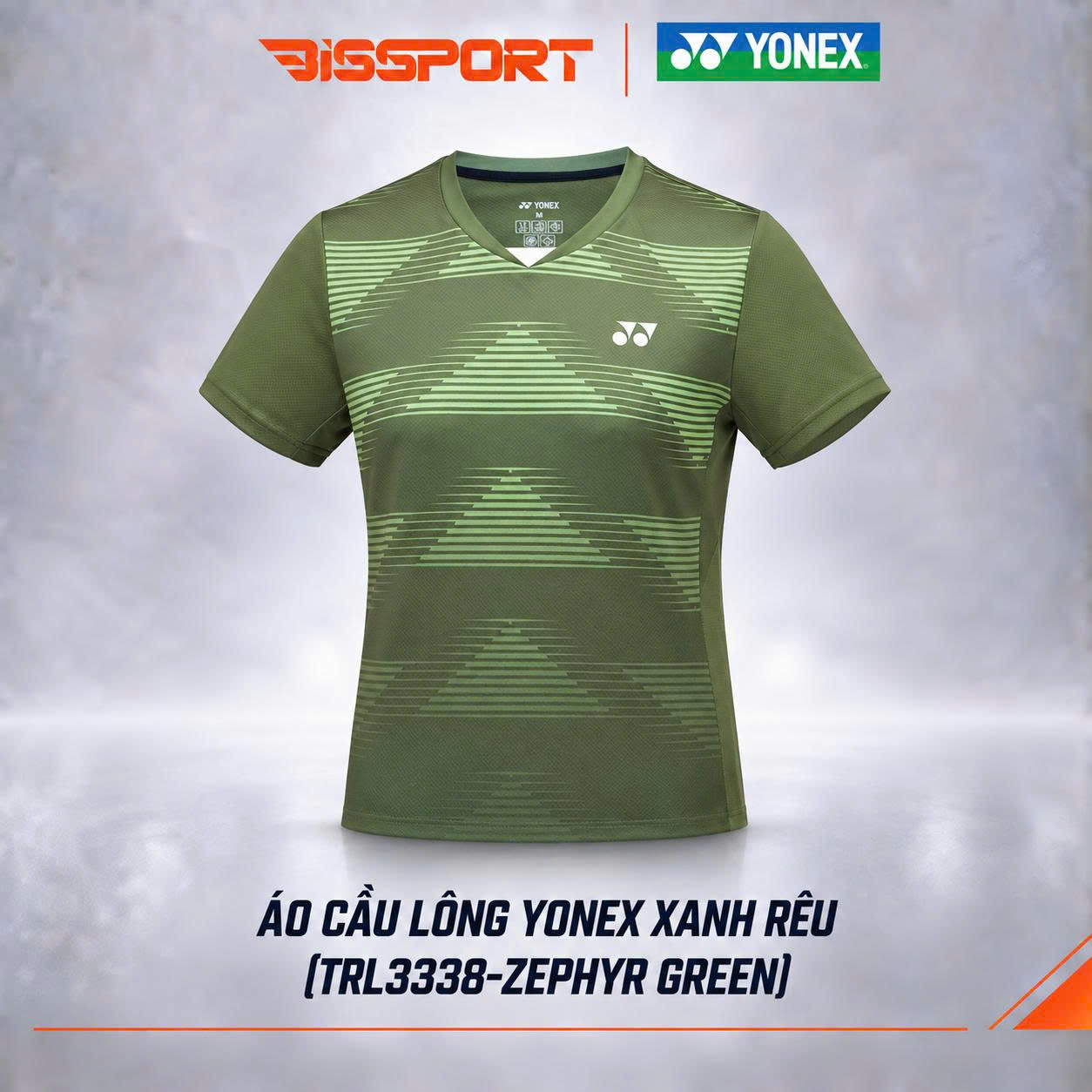 Áo Thể Thao Cầu Lông Yonex Xanh Rêu (TRL3340-CYPSGR) Chính Hãng - Thoáng Khí Nhanh Khô - Co Giản 4 Chiều - Bền Bỉ