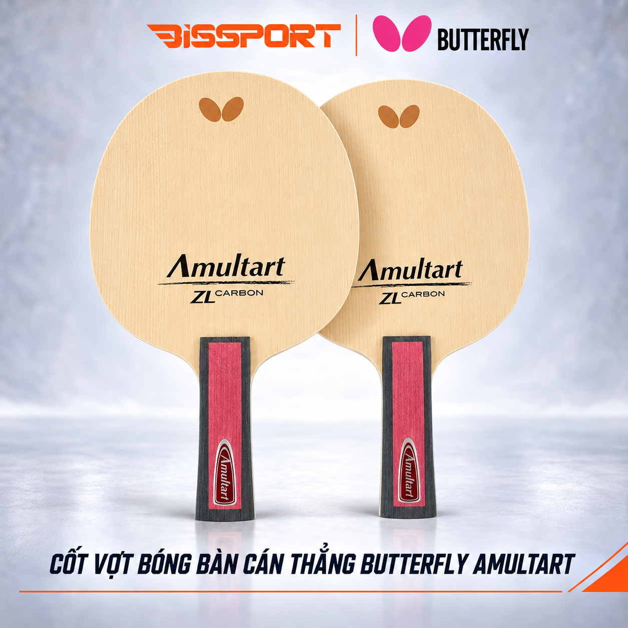 Cốt Vợt Bóng Bàn Cán Thẳng Butterfly AMULTART - Chính Hãng Nhật Bản