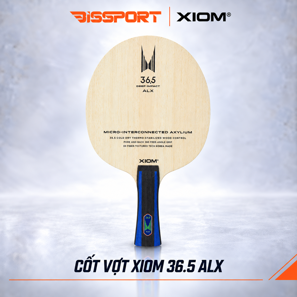 Cốt Vợt Bóng Bàn Xiom 36.5 ALX Hàng Chính Hãng 100% - Cấu Trúc 5 Gỗ + 2 Carbon