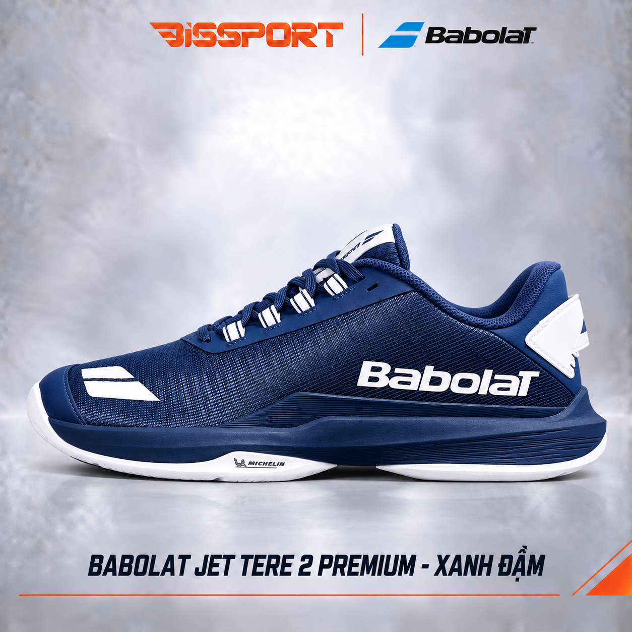 Giày Tennis/Pickleball Babolat Jet Tere 2 Premium 30S26965B-4060 Chính Hãng - Xanh Đậm - Nhẹ Thoáng