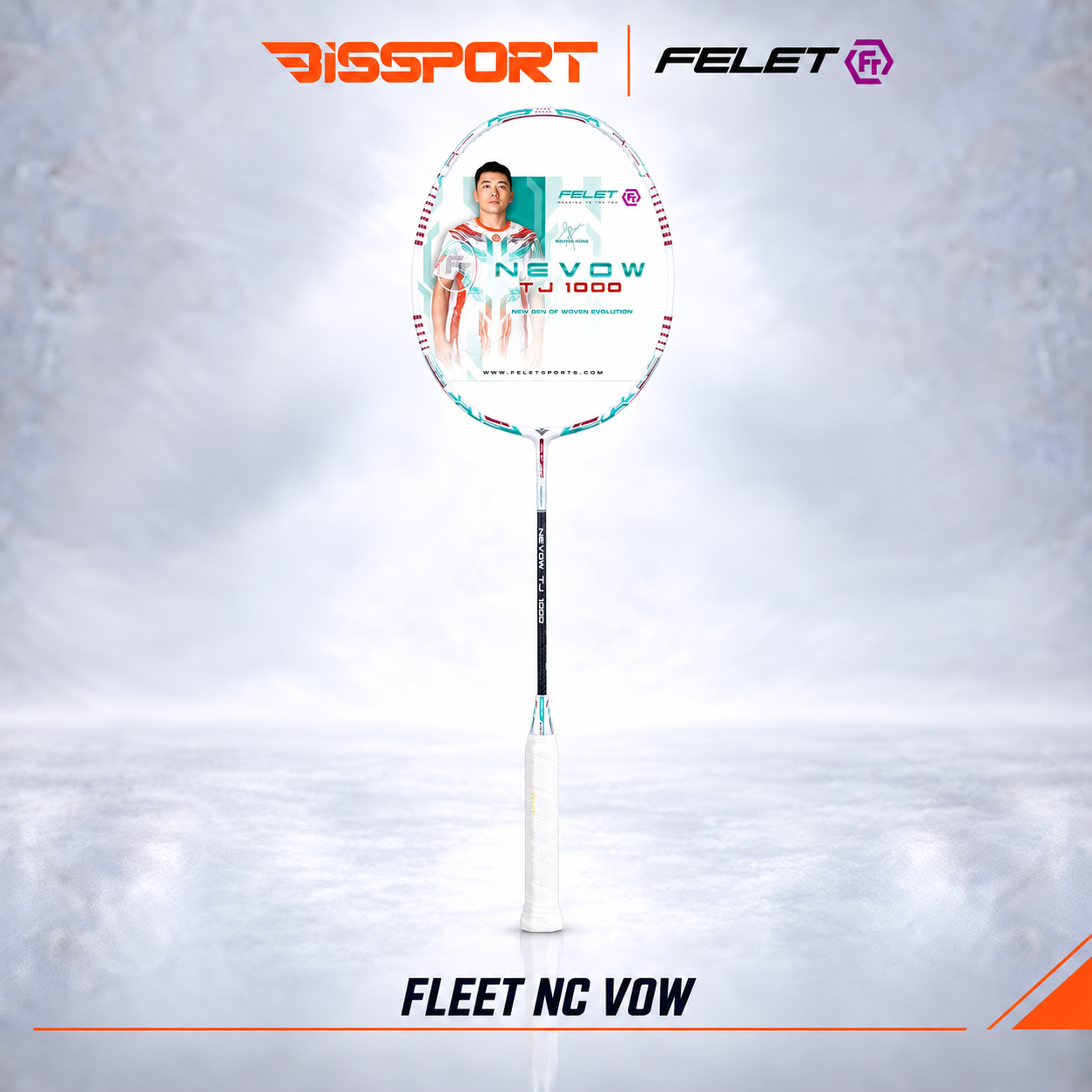 Vợt Cầu Lông Felet NEVOW TJ 1000 Chính Hãng – Chất Woven Carbon, Cân Bằng - Toàn Diện - Bền Bỉ - Chắc Chắn