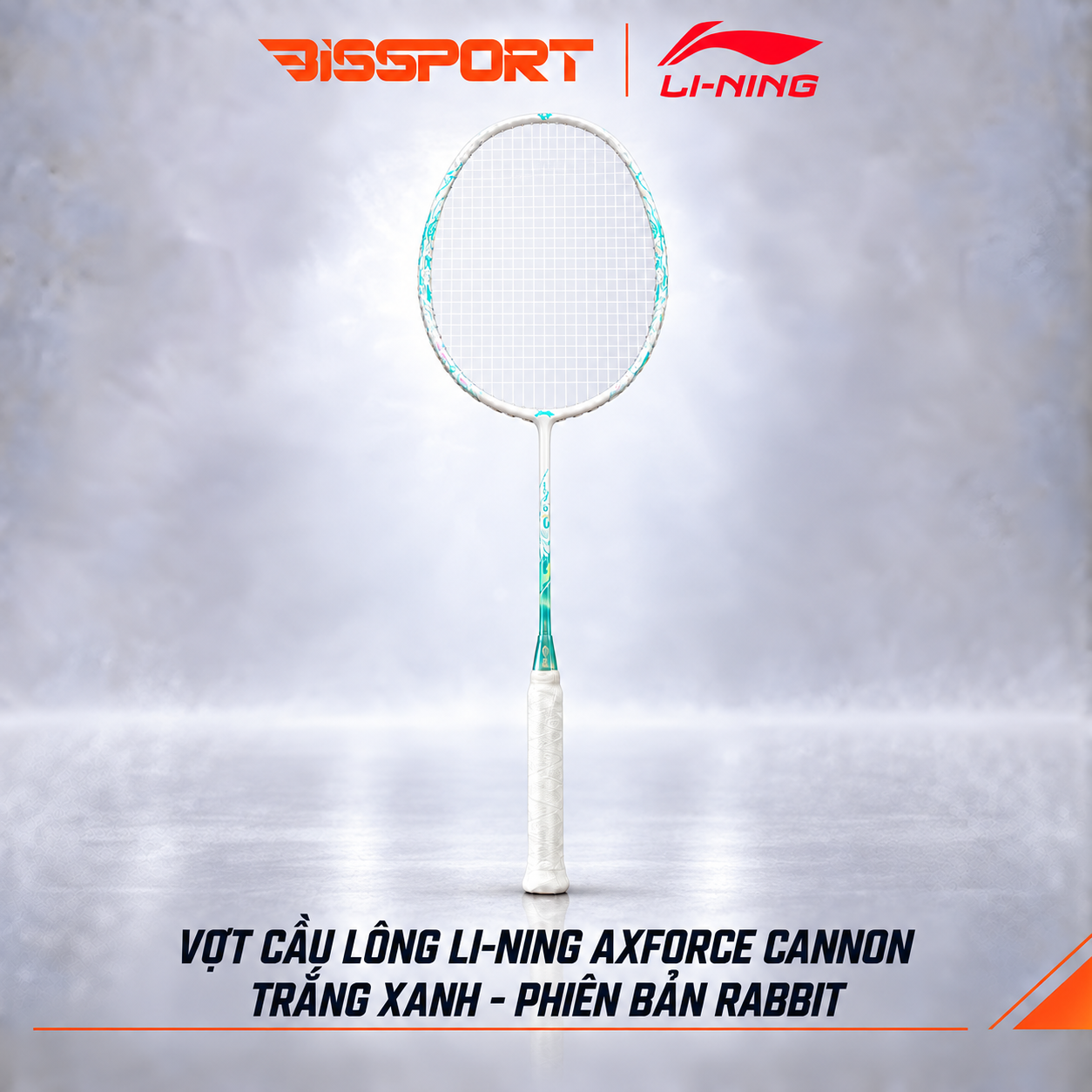Vợt Cầu Lông Lining Axforce Canon Chính Hãng - Trắng Xanh (P-AYPW043-40V) - Kiểm Soát Chính Xác - Nhẹ - Đánh Mượt Mà