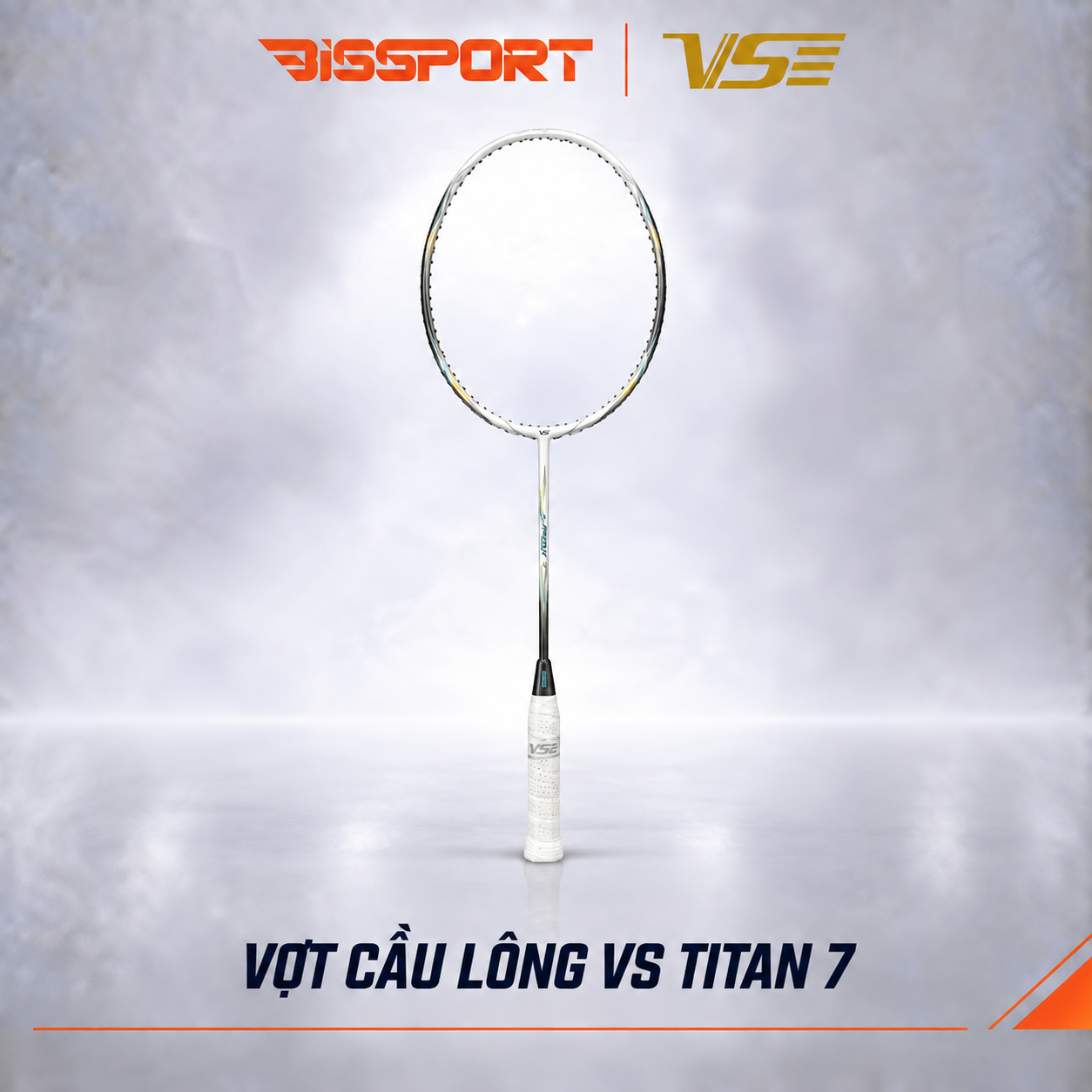 Vợt Cầu Lông VenSon VS Titan 7 Đen Trắng Chính Hãng - Tấn Công Uy Lực, Phản Xạ Cực Nhanh, Tốc Độ, Công Thủ Toàn Diện