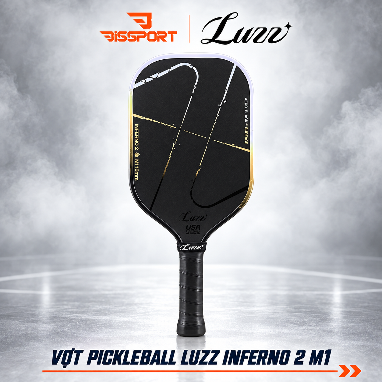 Vợt Pickleball LUZZ Inferno2 M1 Chính Hãng - 16mm - Lõi Foam MPP2 - Đánh Công Mạnh - Xoáy Tốt - Bền Bỉ - Ổn Định