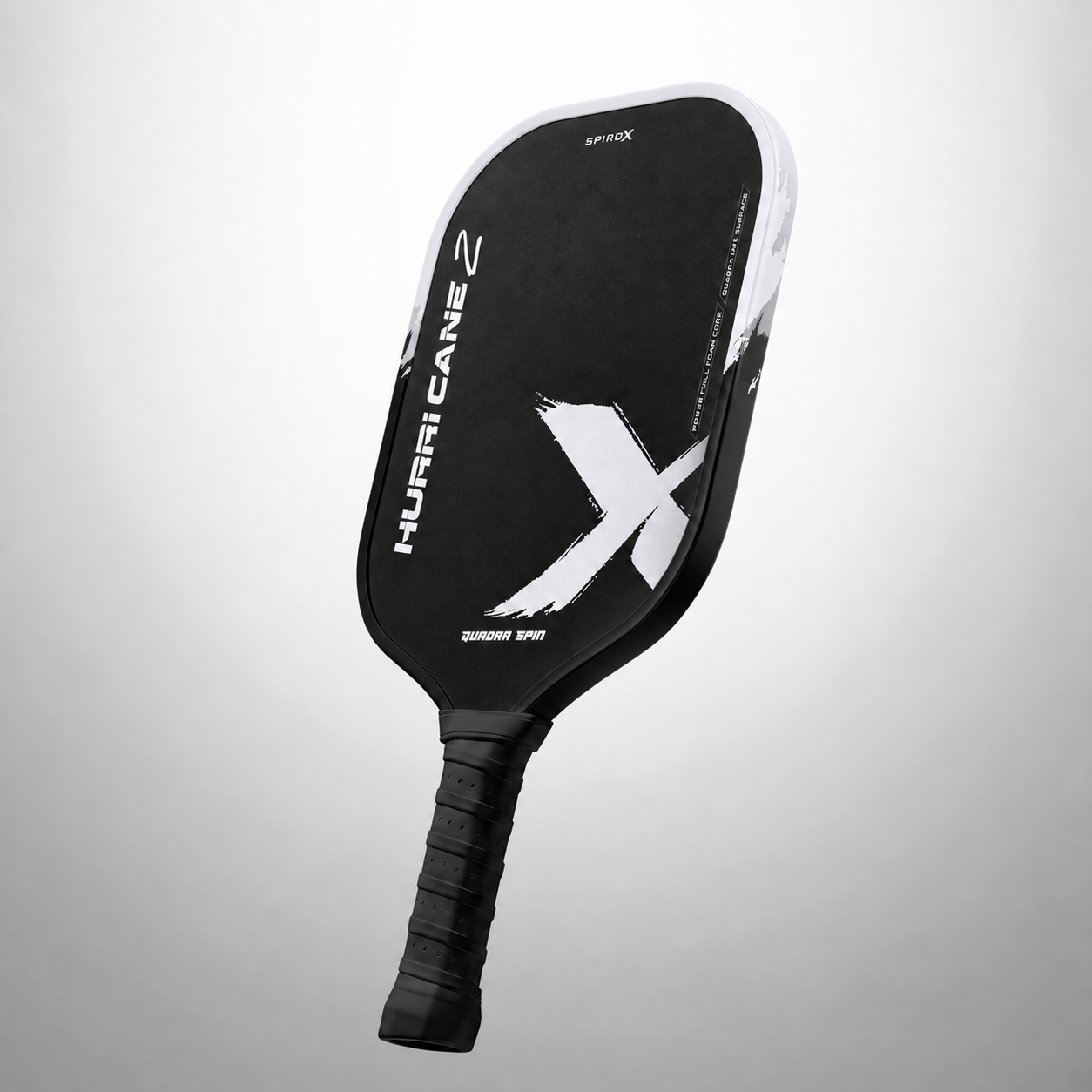 Vợt Pickleball SpiroX Hurricane 2 Chính Hãng - Trắng - Foam Biến Tính, Mặt Quadra Grit Siêu Nhám Trợ Lực Tốt, Nhẹ