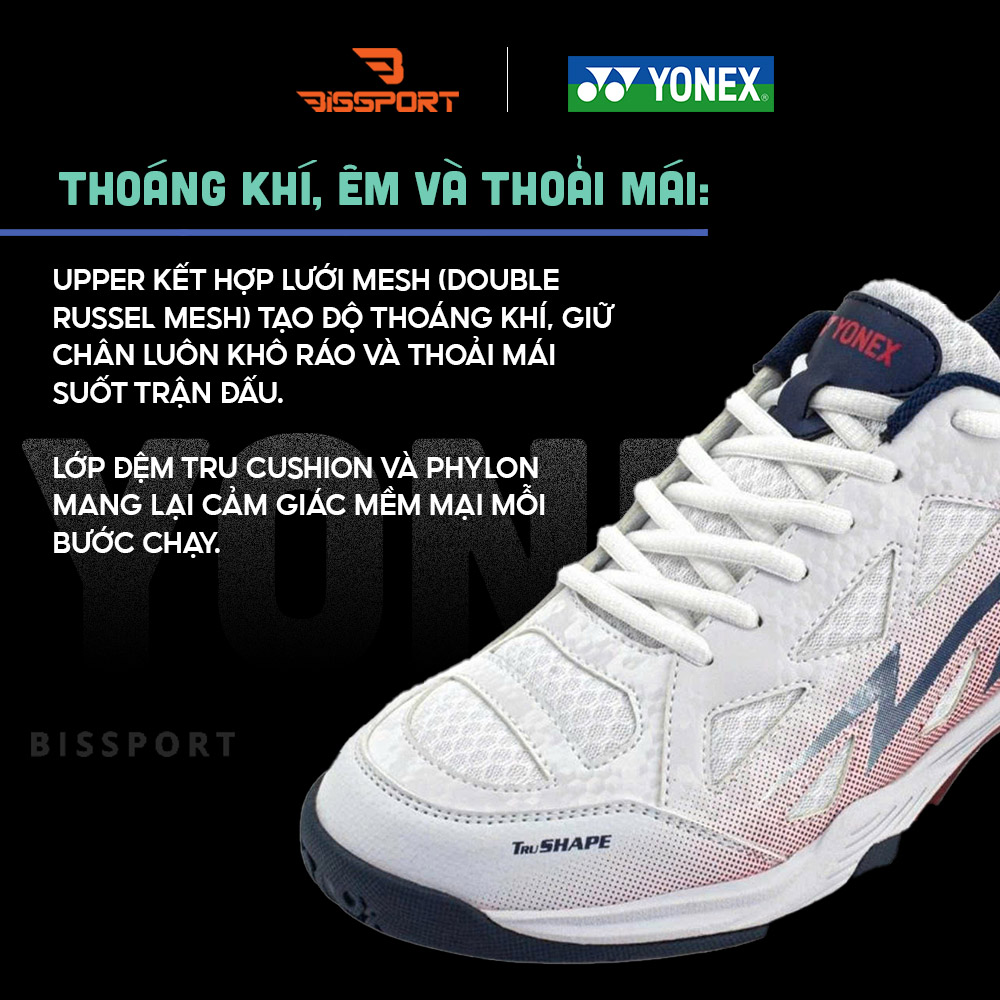  Giày Cầu Lông Dominant 6 Trắng Chính Hãng - Bền Bỉ - Nhẹ - Cứng Cáp - Êm, Bám Sàn, Chống Chấn Thương