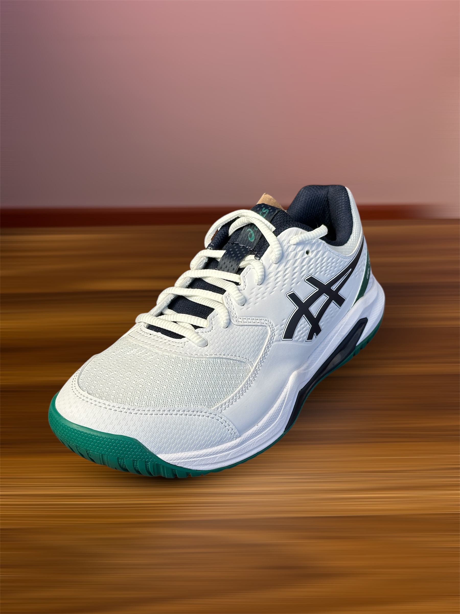 Giày Tennis/Pickleball ASICS Dedicate 8 Chính Hãng – Trắng Xanh Lá – Nhẹ – Công Nghệ GEL™ Giảm Chấn – Thoáng Khí