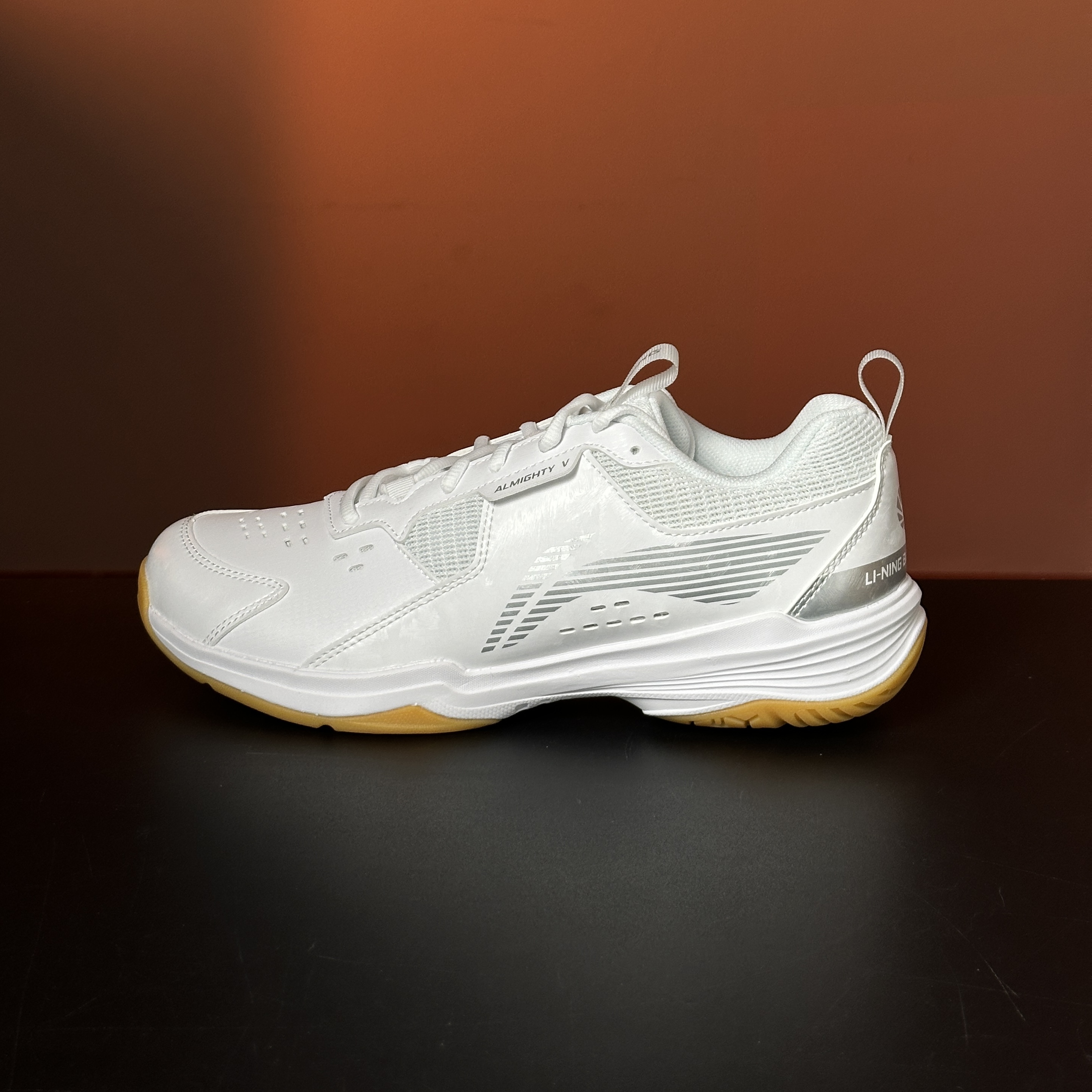 Giày Cầu Lông Lining AYTT001-5 Trắng Xám Chính Hãng - Thông Thoáng - Ôm Form - Giảm Chấn - Mềm - Chống Chấn - Bền Nhẹ