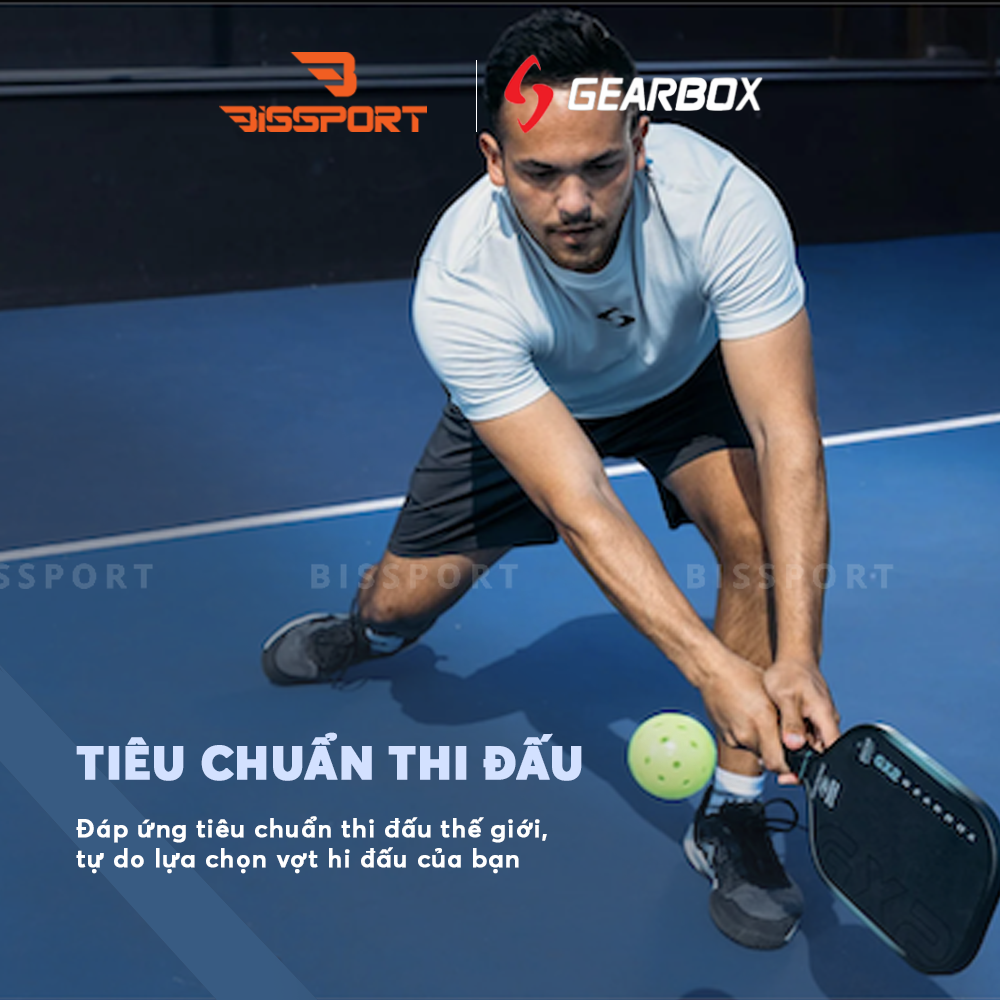 Vợt Pickleball Gearbox GX2 - Elongated - 16mm Chính Hãng - Bền Bỉ - Ổn Định - Toàn Diện - Kiểm Soát Tối Ưu