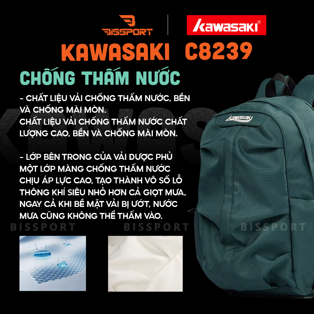 Balo Cầu Lông Kawasaki C8239 Chính Hãng - Hồng - Màu Sắc Đa Dạng - Tiện Lợi - Bền Bỉ - Dây Khóa Chắc Chắn - Ngăn Nhiều - Dầy Dặn