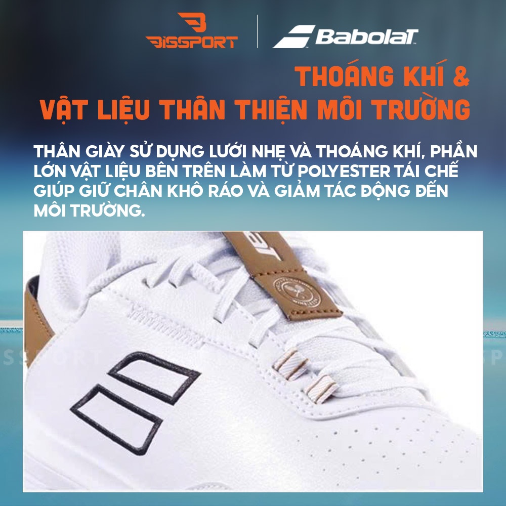 Giày Pickleball/Tennis BABOLAT SFX EVO ALL COURT WOMEN Trắng Tím Chính Hãng - Đế Siêu Bám - Chắc Chân - Bền Bỉ