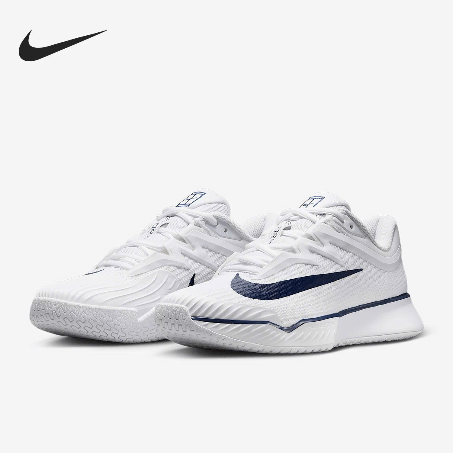 Giày Pickleball Nike Vapor Pro 3 Premium HC HJ6771-100 Chính Hãng – Trắng Xanh - Nhẹ, Bám Sân Tốt, Di Chuyển Linh Hoạt