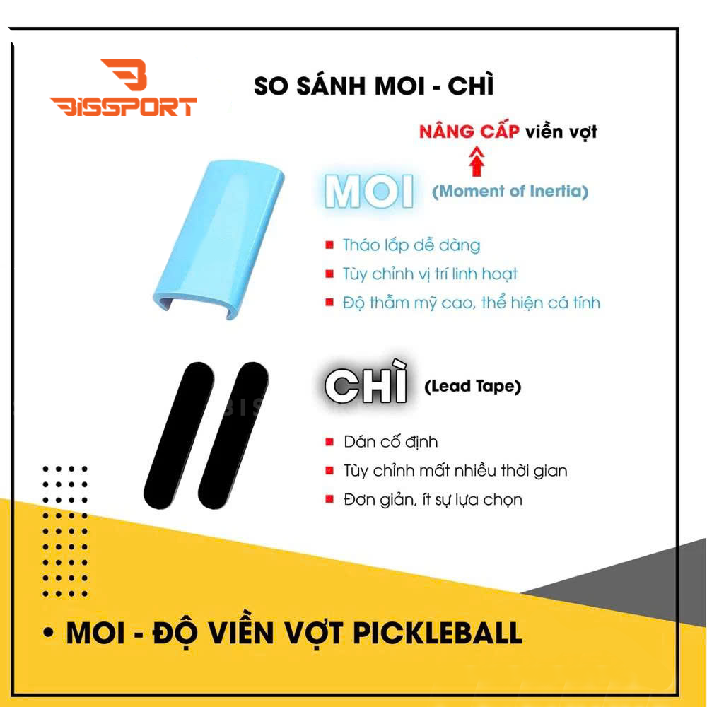 Set 2 Miếng Chì MOI Pickleball SPINX Chính Hãng – Tăng Điểm Ngọt, Tối Ưu Kiểm Soát & Sức Mạnh - Dễ Dùng - Tiện Lợi