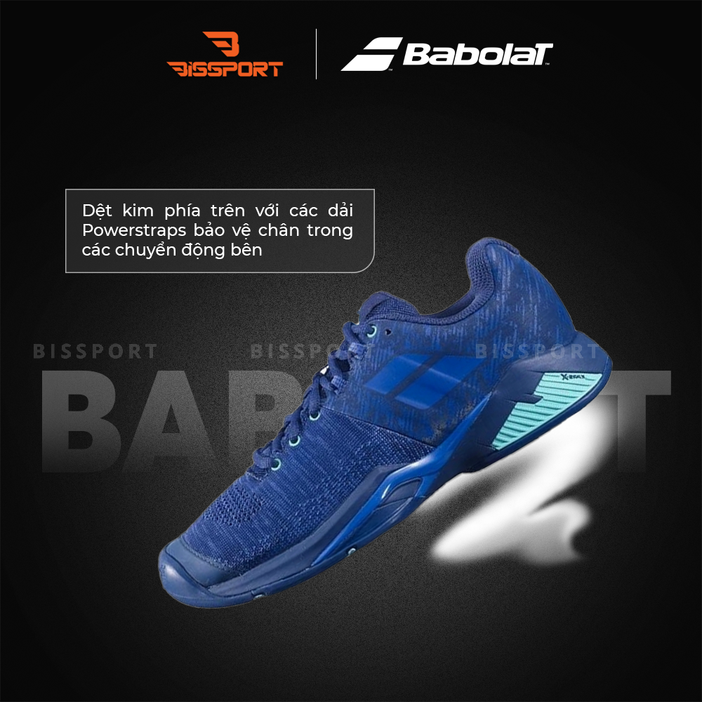 Giày Pickleball / Tennis Babolat Propulse Blast AC Men Chính Hãng - Trắng Xanh Lá (30F26442T) - Ổn định - Bám Sân - Chắc Chân