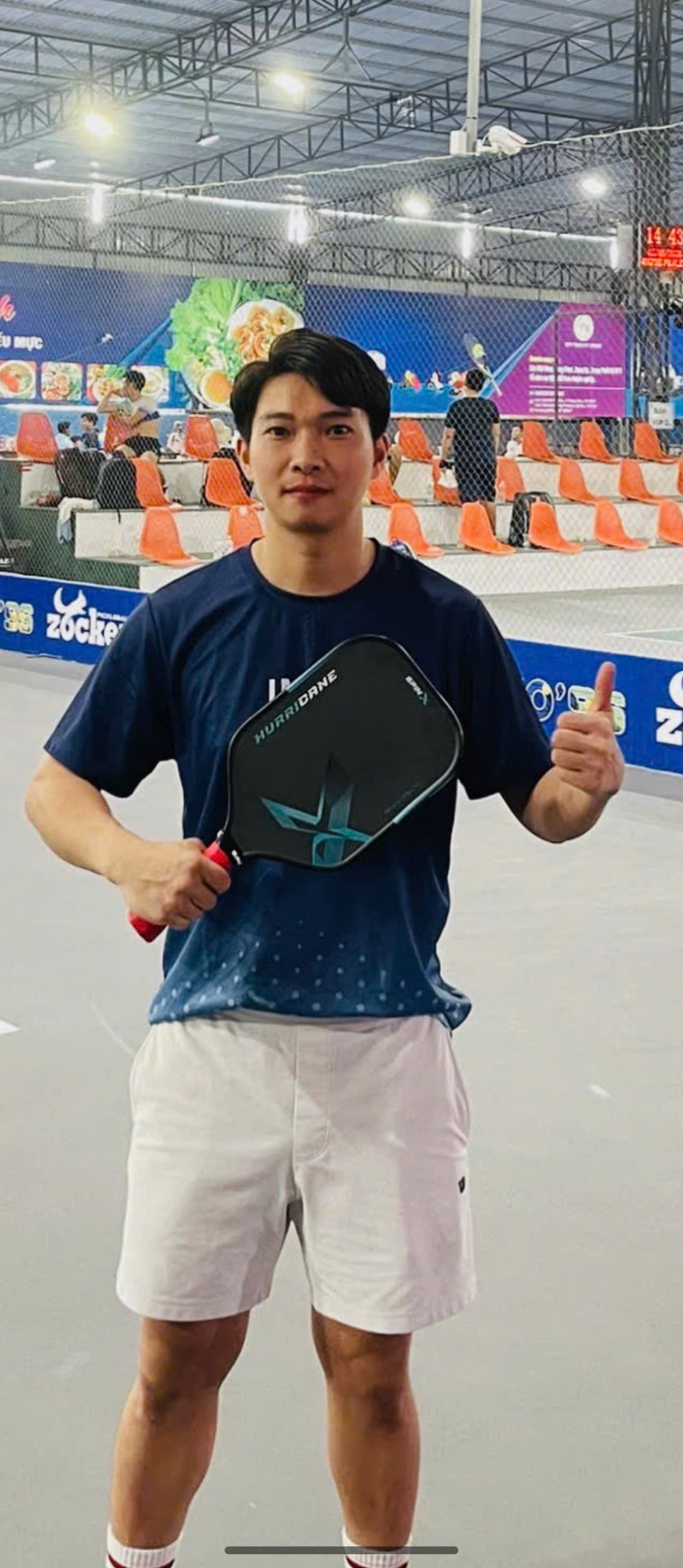 Vợt Pickleball SpinX Hurricane Hybrid Chính Hãng - Xanh Dương - Carbon Toray T700 - Lõi Full Foam - Kiểm Soát- Ổn Định