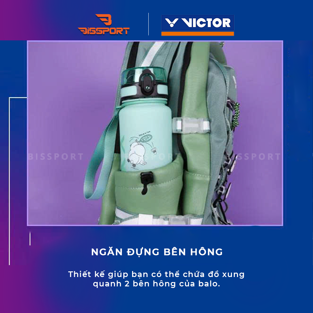 Balo Cầu Lông Victor BR5047 Chính Hãng - Xanh Lá - Tiện Dụng - Chắc Chắn - Nhẹ - Ổn Định - Có Ngắn Đựng Vợt Riêng