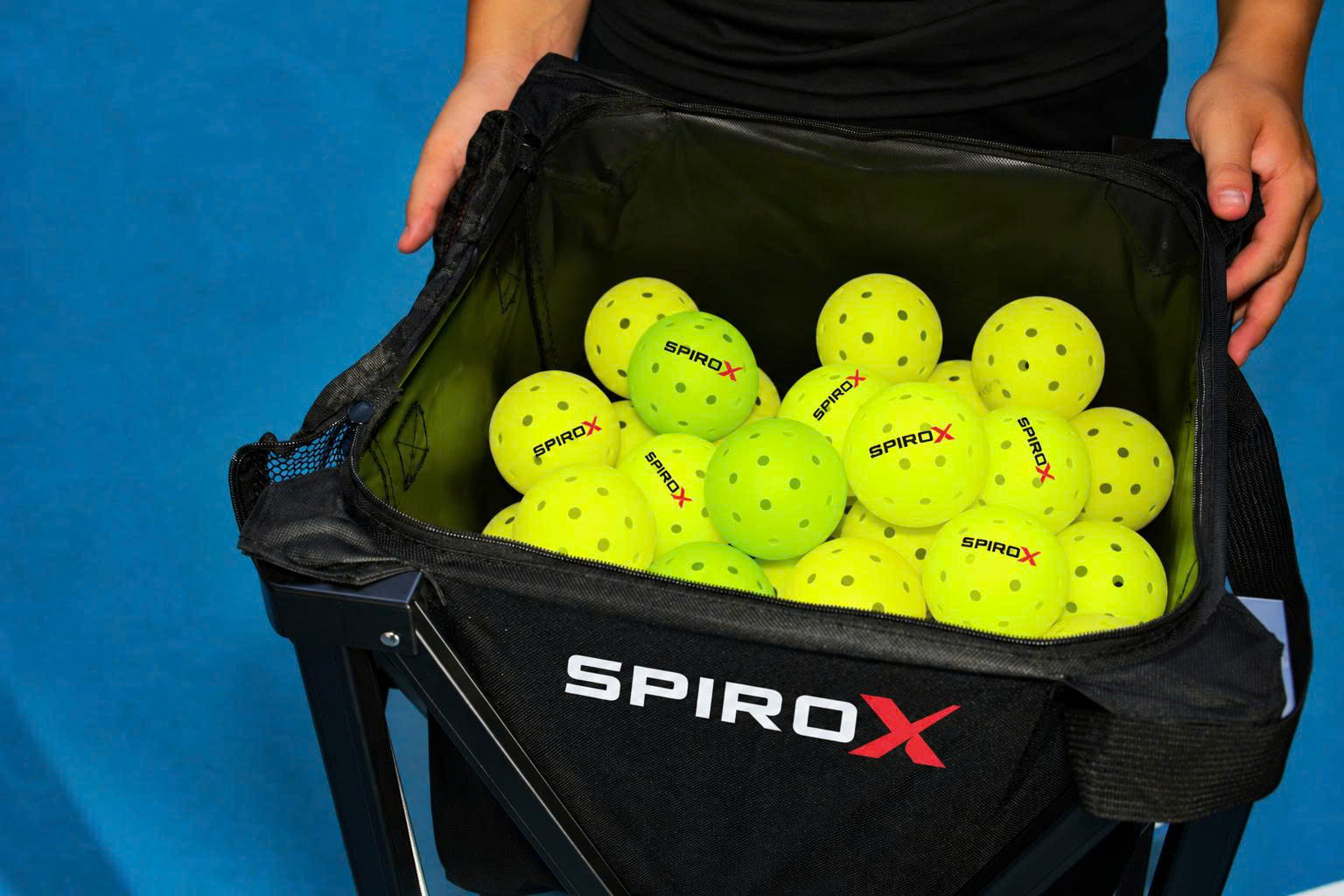 Xe Đẩy Đựng Bóng Tennis/ Pickleball SpiroX Chính Hãng - Sức Chứa Siêu Lớn - Khung Chắc Chắn - Tiện Lợi Tháo Lấp Gấp Gọn