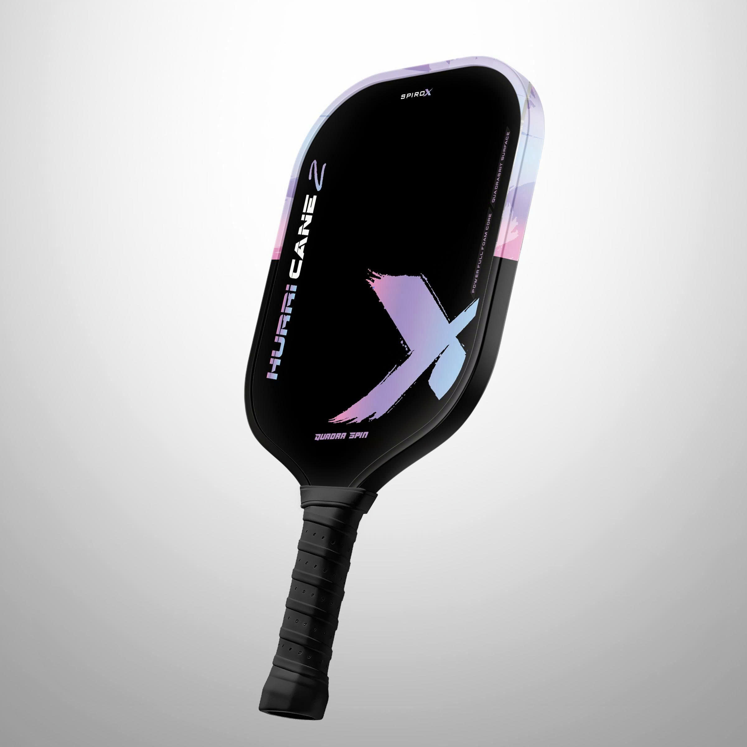 Vợt Pickleball SpiroX Hurricane 2 Chính Hãng - Trắng - Foam Biến Tính, Mặt Quadra Grit Siêu Nhám Trợ Lực Tốt, Nhẹ