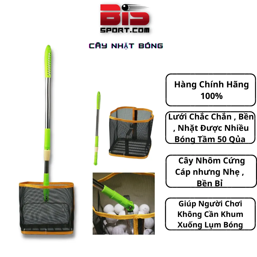 Cây Nhặt Bóng Bàn Thanh Nhôm - Cứng Cáp , Bền Bỉ , Nhẹ , Nhặt Được Nhiều Bóng ( không kèm bóng )
