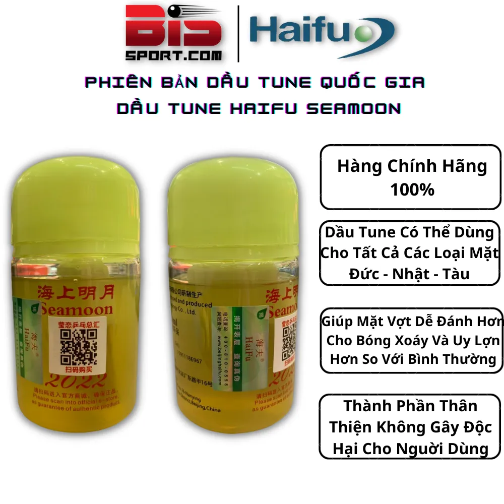 Dầu Tune Mặt Vợt Bóng Bàn Haifu Seamoon 2022 - Hàng Chính Hãng - Giúp Mặt Vợt Dễ Đánh Hơn, Xoáy Hơn