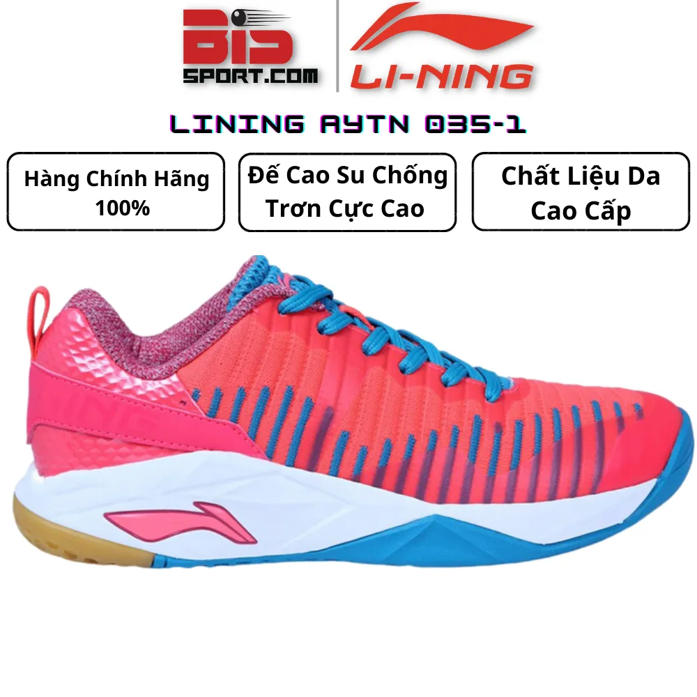 Giày Thể Thao Cầu Lông Lining AYTM075 Hàng Chính Hãng - Cực Êm , Cực Bám Sàn và Chống Lật Cổ Chân
