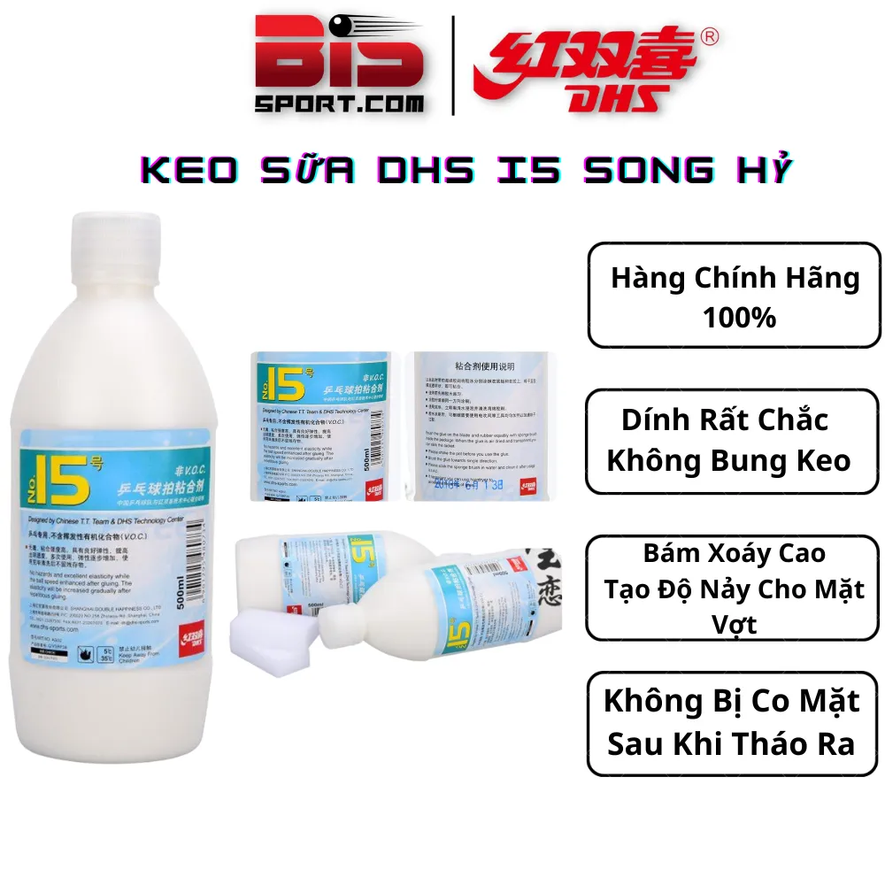 Keo Dán Vợt Bóng Bàn DHS I5 (500 ml) - Keo Sữa Cao Cấp Chính Hãng DHS