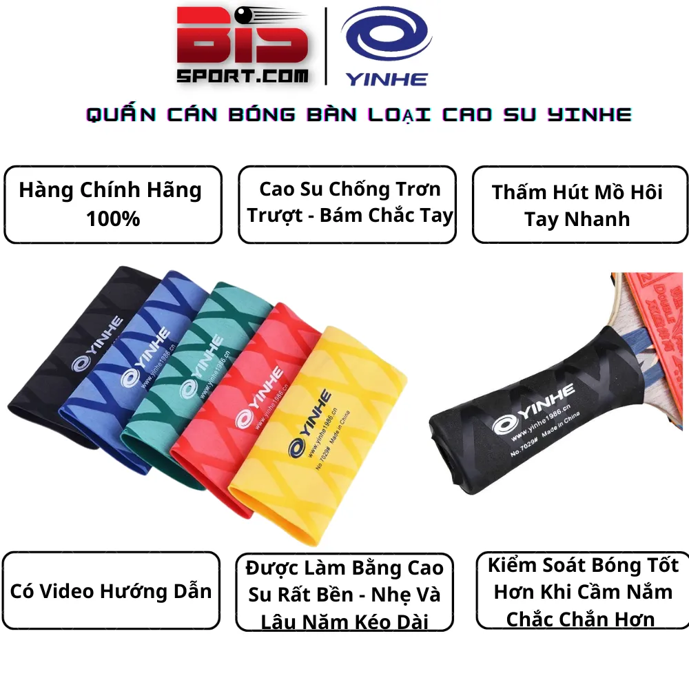 Quấn Cán Vợt Bóng Bàn Yinhe Chính Hãng - Cực Bám, Chống Trơn Do Mồ Hôi Tay