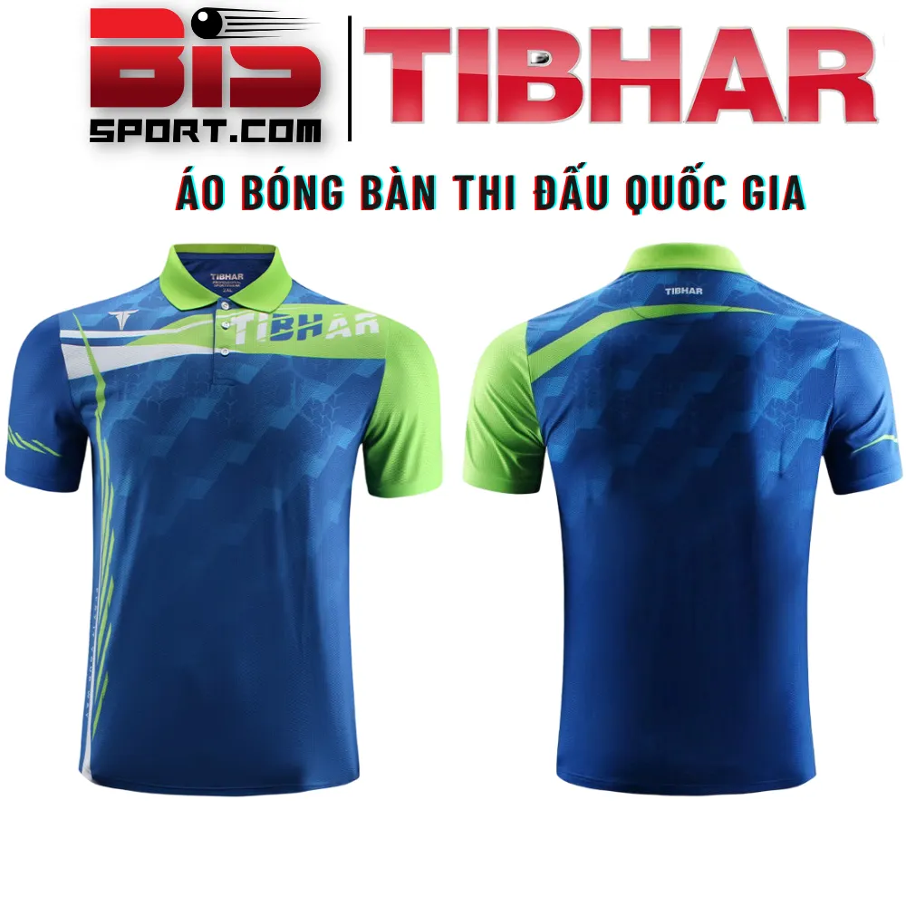Áo Bóng Bàn Tibhar Nam Của Đội Tuyển Thi Đấu Quốc Gia - Chính Hãng - Chất Thun Mát Lạnh , Siêu Thoáng Khí 