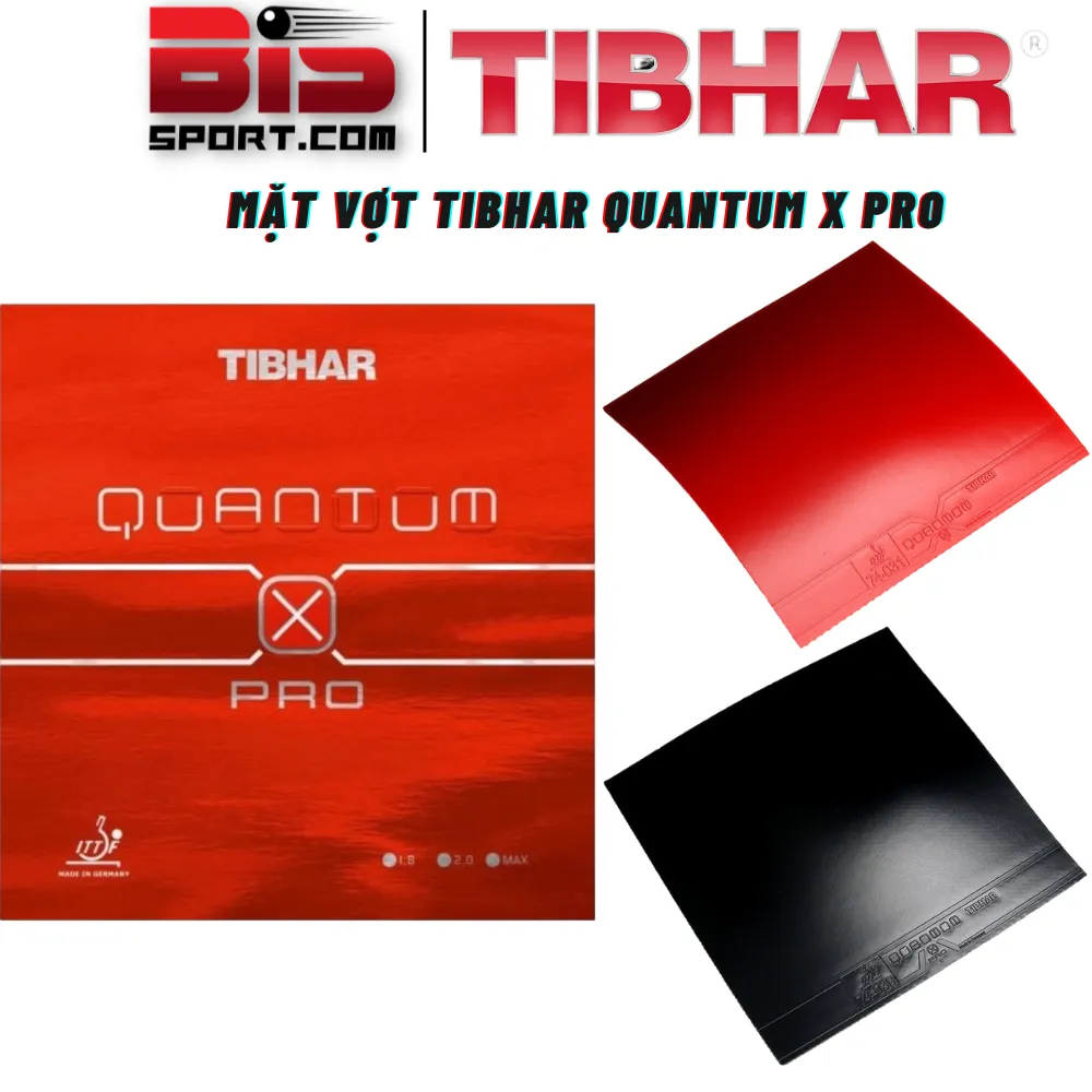 Mặt Vợt Bóng Bàn Tibhar Quantum X Pro Chính Hãng - Made in Germany