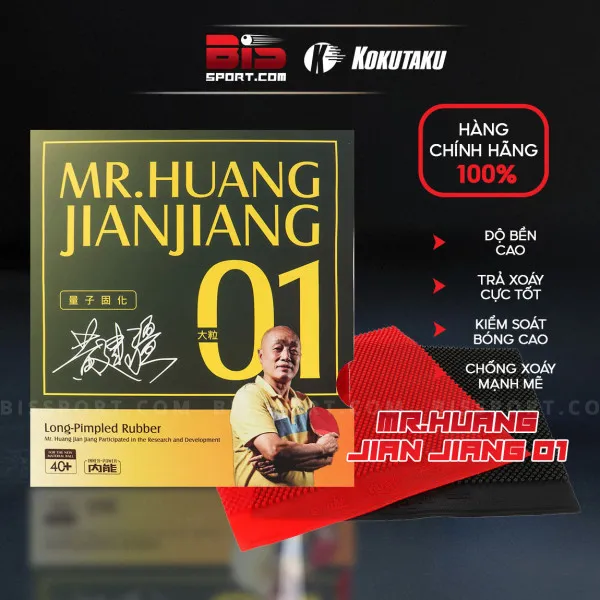 Mặt Vợt Gai Kokutaku Ông Đầu Chua 01 - Kokutaku Mr.Huang Jian Jiang 01