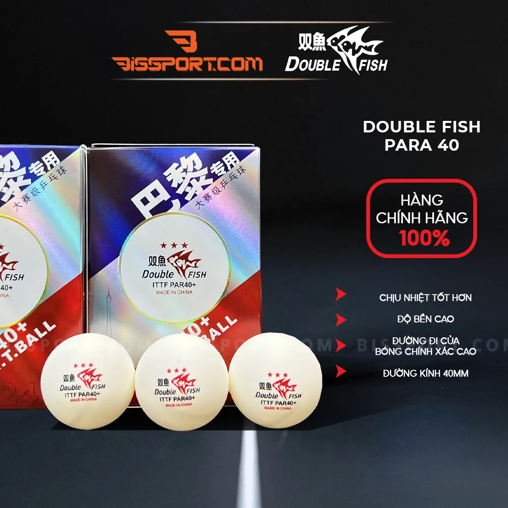Bóng Double Fish Para 40+ - Bóng Thi Đấu Chính Thức Olympic Paris 2024