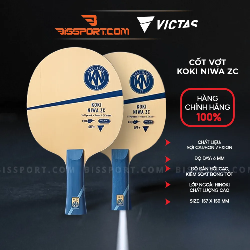 Cốt Vợt Bóng Bàn Victas Kokiniwa ZC Chính Hãng - Độ Đàn Hồi Cao, Kiểm Soát Bóng Hoàn Hảo, Phòng Thủ Phản Công Cực Tốt
