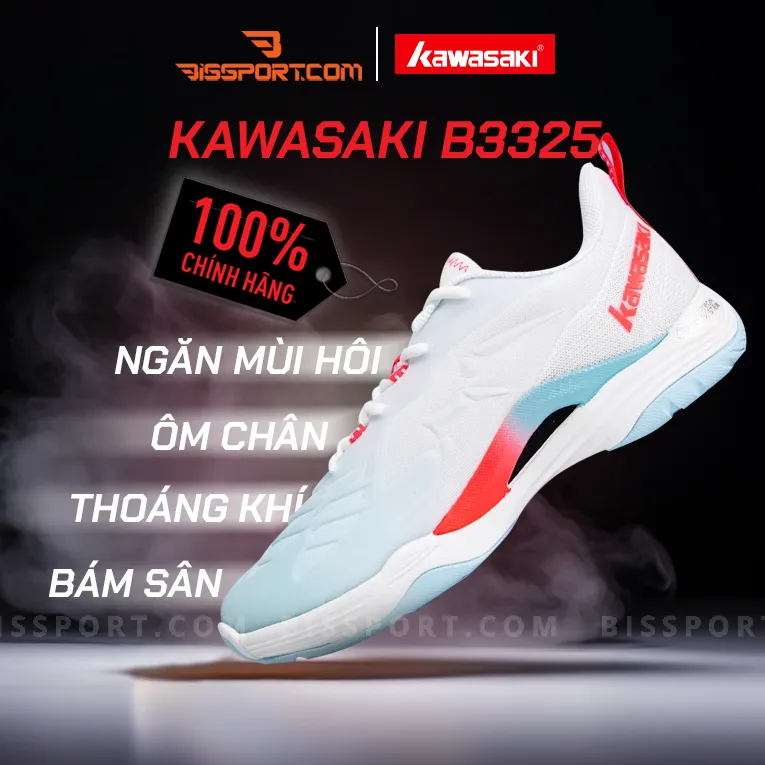 Giày Kawasaki B3325 Trắng Xanh