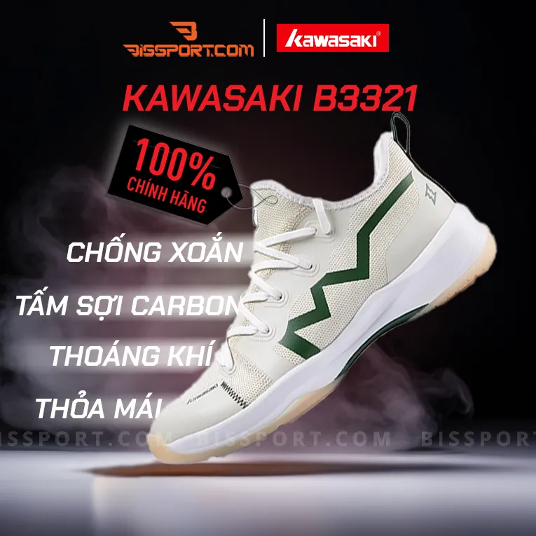 Giày Kawasaki B3321 Trắng Be