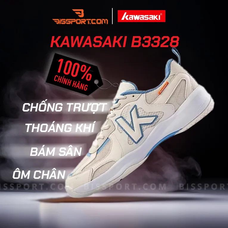 Giày Kawasaki B3328 Trắng Kem