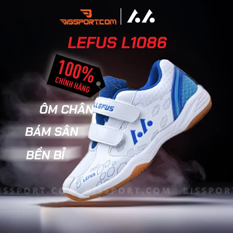 Giày Cầu Lông Trẻ Em Lefus L1086 Trắng Chính Hãng - Thiết Kế Giày Vừa Vặn, Nhẹ Và Thoải Mái, Ôm Chân, Tự Tin Vận Động