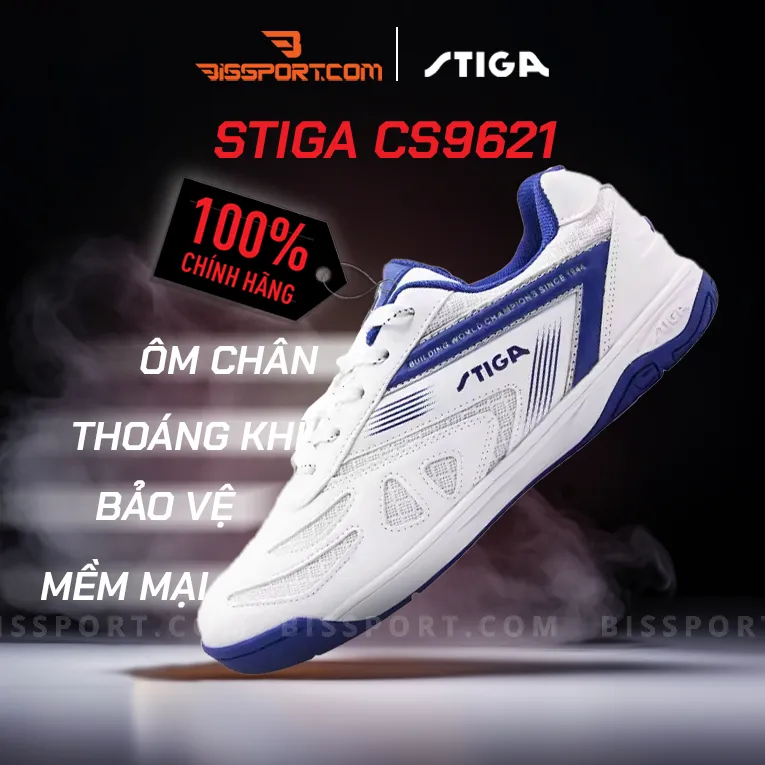 Giày Stiga CS-9621 Trắng Xanh