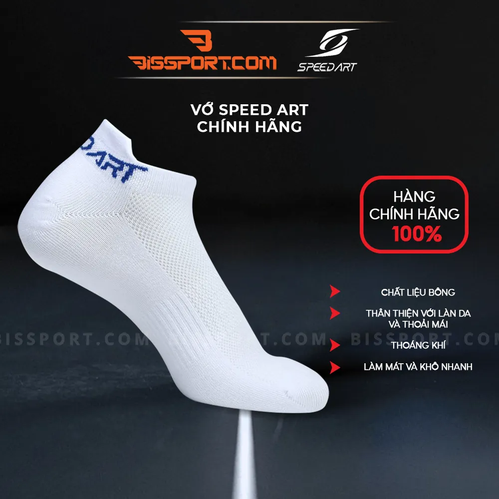 Vớ Bóng Bàn Speed Art Chính Hãng Bản Cổ Ngắn - Chất Siêu Thấm Hút Mồ Hôi - Thoáng Khí - Cao Cấp