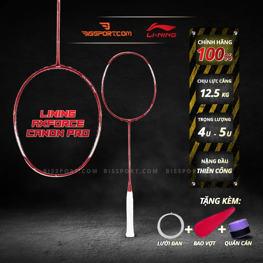 Vợt Lining Axforce Canon Pro - Đỏ