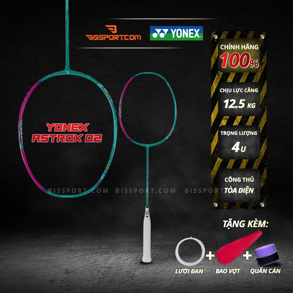 Vợt Cầu Lông Yonex Astrox 02 Feel Chính Hãng - Lối Đánh Toàn Diện - 4U - Màu Sắc Năng Động