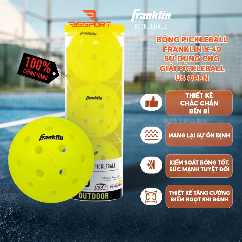 Bóng Pickleball Franklin X-40 Chính Hãng - Siêu Bền, Đường Bay Chính Xác, Chuẩn Thi Đấu Quốc Tế