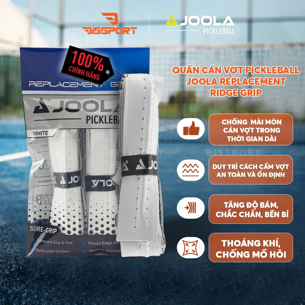 Quấn Cán Vợt Pickleball Joola Replacement Ridge Grip Chính Hãng - Bám Chắc, Hút Mồ Hôi, Tăng Cường Kiểm Soát
