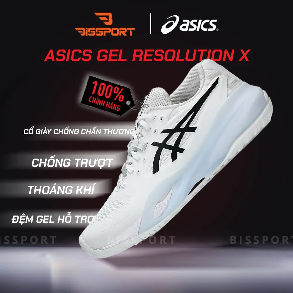 Giày Pickleball Asics Gel Resolution X Trắng