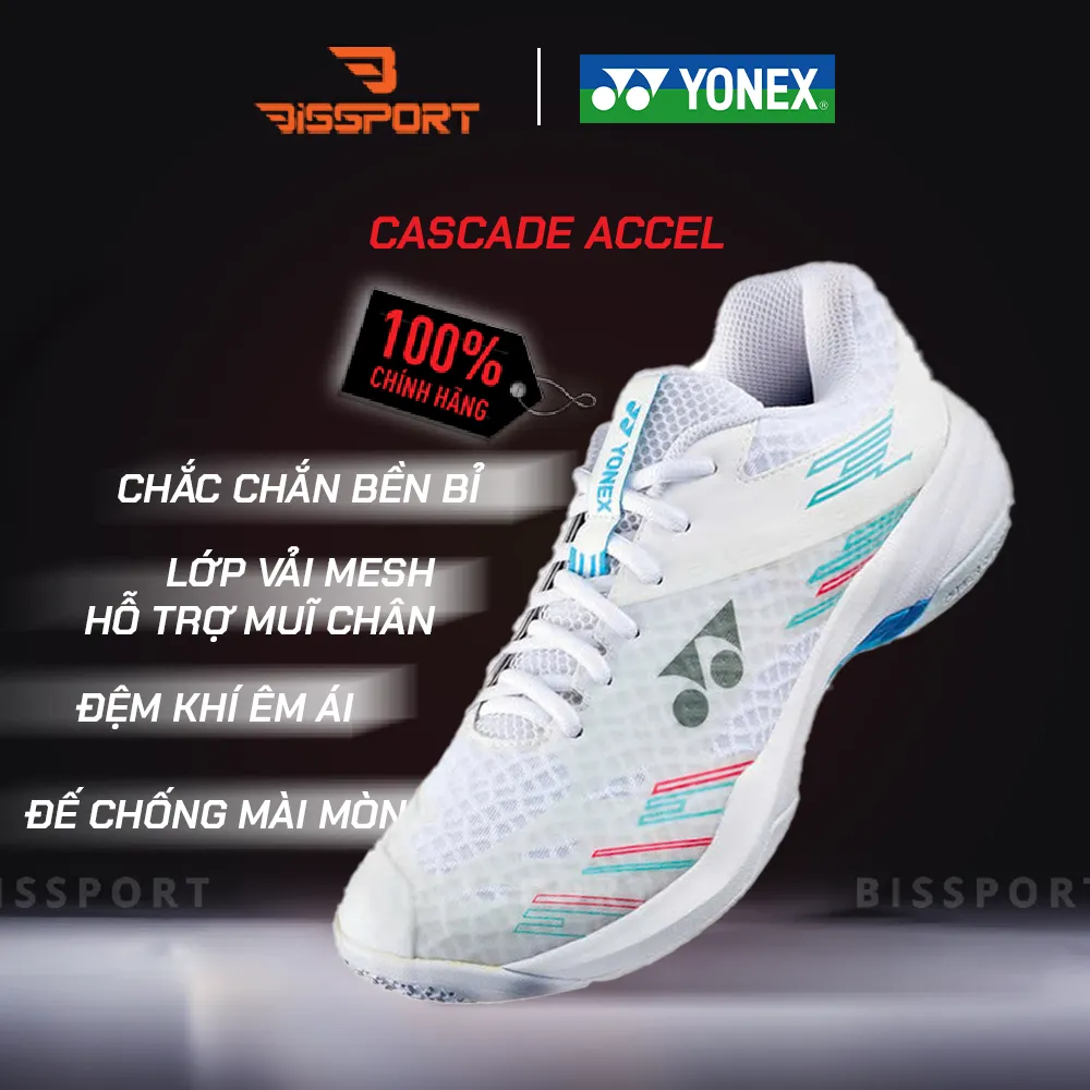 Giày Yonex Cascade Accel Trắng Xanh Hồng