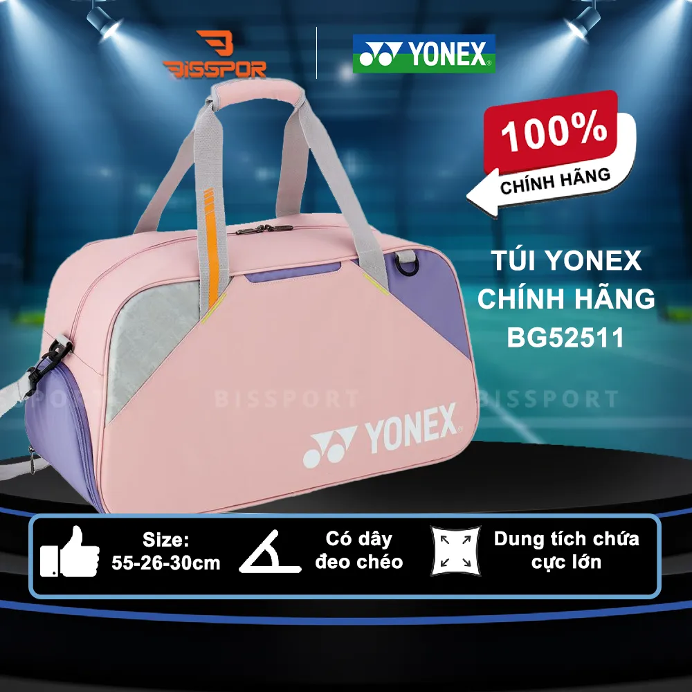 Túi Cầu Lông Yonex BG52511 Chính Hãng - Ngăn Giữ Vợt Riêng - Bền Bỉ - Sức Chứa Rộng Rãi