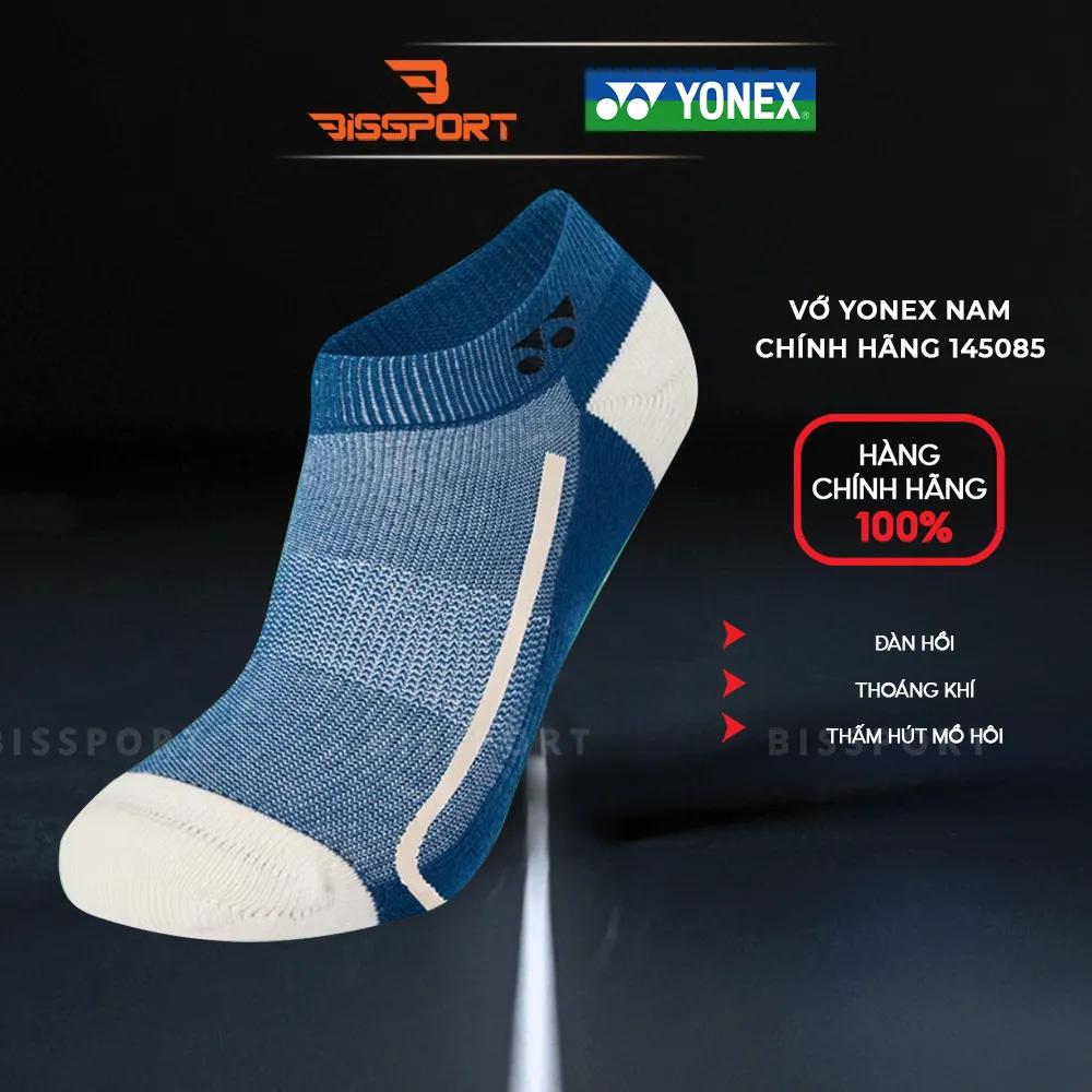 Vớ Cầu Lông Yonex 145085 Chính Hãng Cổ Ngắn Ngang Mắt Cá - Xanh 113 - Dày - Êm Ái - Thắm Hút - Thoáng Khí - Nhẹ