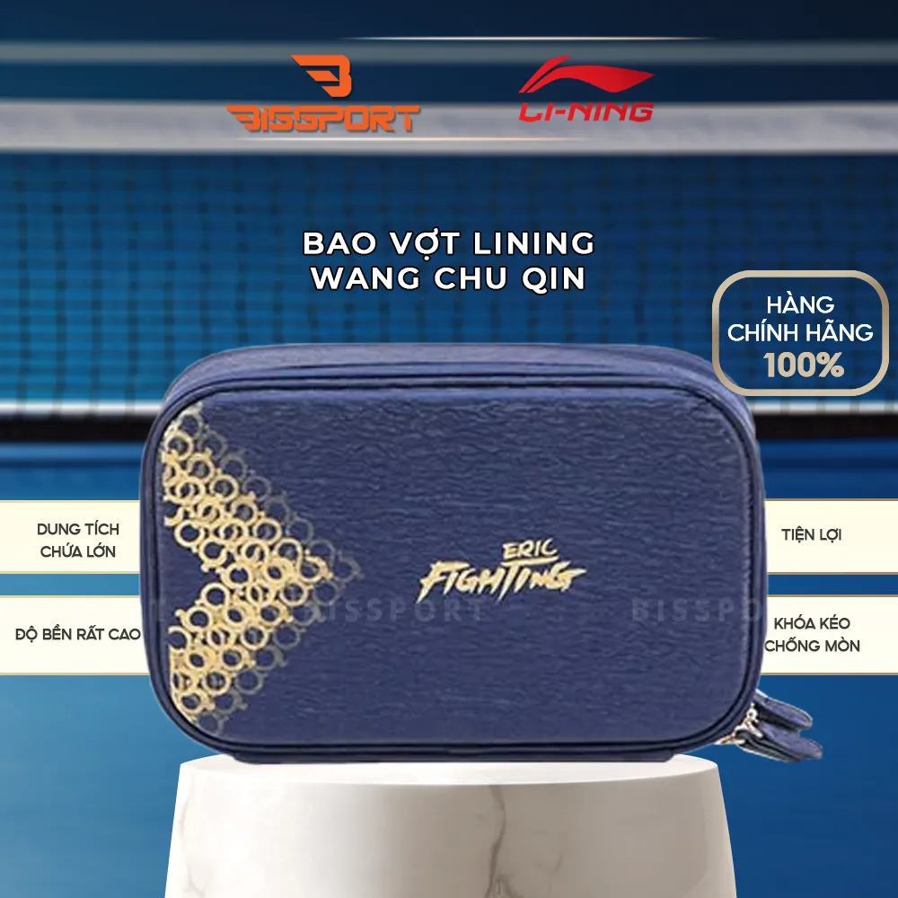Bao Vợt Bóng Bàn Lining ABJU033 Wang Chu Qin Chính Hãng - 2 Ngăn Để Được 2 Cốt - Bền Bỉ - Bảo Vệ Tốt - Sang Trọng